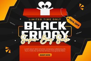 Black Friday Sale Background Design Template vector