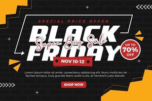 Black Friday Sale Background Design Template vector