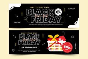 Black Friday Sale Banner Design Template vector