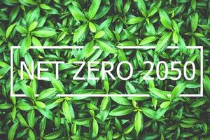 net zero 2050 carbon reduction concept photo