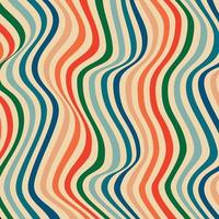 Psychedelic retro groove waves background vector