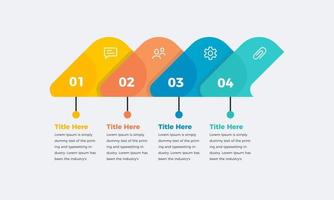 Business infographic template creative design with four or 4 steps for presentation, Modern Minimal vector infographic template design