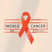 World cancer day design with elegent background vector