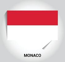 Monaco flags design vector
