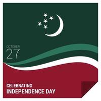 vector de tarjeta de diseño del día de la independencia de turkmenistán