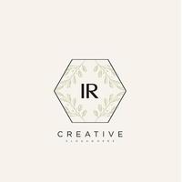 IR Initial Letter Flower Logo Template Vector premium vector art