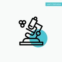 Biology Microscope Science turquoise highlight circle point Vector icon