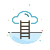 Stair Cloud User Interface Abstract Flat Color Icon Template vector