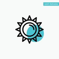 Sun Brightness Light Spring turquoise highlight circle point Vector icon