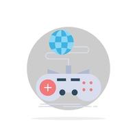 Game gaming internet multiplayer online Flat Color Icon Vector