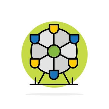 Atomium Landmark Monument Abstract Circle Background Flat color Icon vector