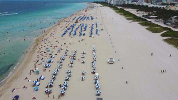 aereo Visualizza di miami spiaggia, Florida, Stati Uniti d'America video