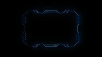 linhas de plexo de tecnologia digital de quadro hud video