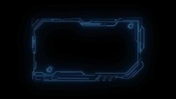 linhas de plexo de tecnologia digital de quadro hud video