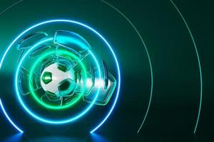 football balls object, sport ball design, football element concept, 3d illustration, abstract football technology, smartphone mobile screen, green grass field, online sport live, casino sport business photo