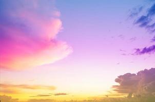 colorful sky at sunset nature background photo