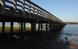 Duxbury Bay with Powder Point Bridge in the Summer photo