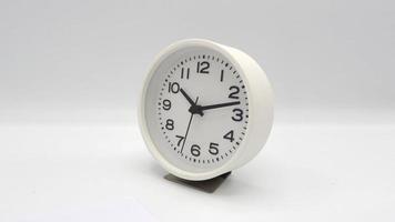 Modern and clean white color clock photo