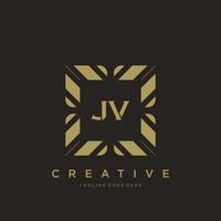 JV initial letter luxury ornament monogram logo template vector