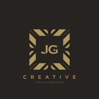 JG initial letter luxury ornament monogram logo template vector