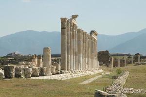 Columns in Laodicea on the Lycus Ancient City in Denizli, Turkiye photo