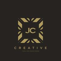 jc letra inicial lujo ornamento monograma logotipo plantilla vector