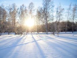 Beautiful winter landscape. The enjoyment of solitude. photo