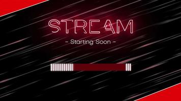 stream começando em breve loop de tela video