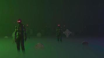 fondo de lápida de zombie de halloween video