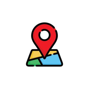 Map icon vector. Pointer map icon vector