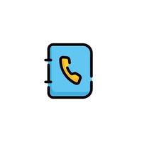 Phone book icon design vector. Contact icon vector