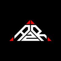 AZR letter logo creative design with vector graphic, AZR simple and modern logo in triangle shape.