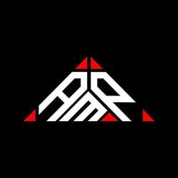 diseño creativo del logotipo de letra amp con gráfico vectorial, logotipo simple y moderno de amp en forma de triángulo. vector