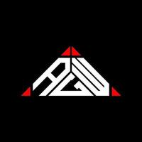 diseño creativo del logotipo de la letra agw con gráfico vectorial, logotipo simple y moderno agw en forma de triángulo. vector