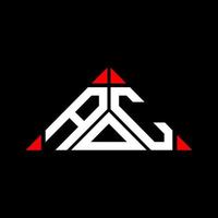 AOC letter logo creative design with vector graphic, AOC simple and modern logo in triangle shape.