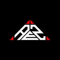 diseño creativo del logotipo de la letra aez con gráfico vectorial, logotipo simple y moderno de aez en forma de triángulo. vector