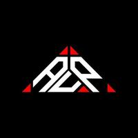 diseño creativo del logotipo de la letra aup con gráfico vectorial, logotipo simple y moderno de aup en forma de triángulo. vector