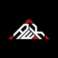 AWK letter logo creative design with vector graphic, AWK simple and modern logo in triangle shape.