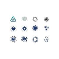 virus,coronavirus, Bacteria, Germs and Microbe isolated on white background. Vector Icon Illustration