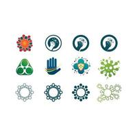 virus,coronavirus, Bacteria, Germs and Microbe isolated on white background. Vector Icon Illustration
