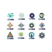 virus,coronavirus, Bacteria, Germs and Microbe isolated on white background. Vector Icon Illustration