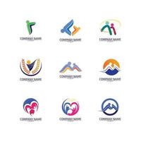 Abstract people logo design.fun people,healthy people,sport,community people symbol vector illustration