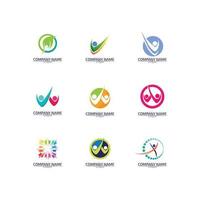 Abstract people logo design.fun people,healthy people,sport,community people symbol vector illustration