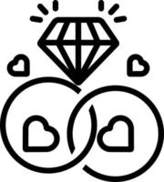 line icon for marriage vector