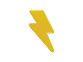 Electricity icon 3d render vector