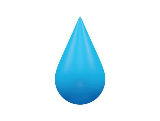 Water drop icon 3d render