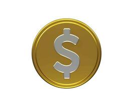 Dollar icon 3d render vector