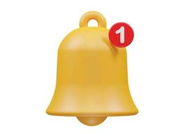 Bell icon 3d vector