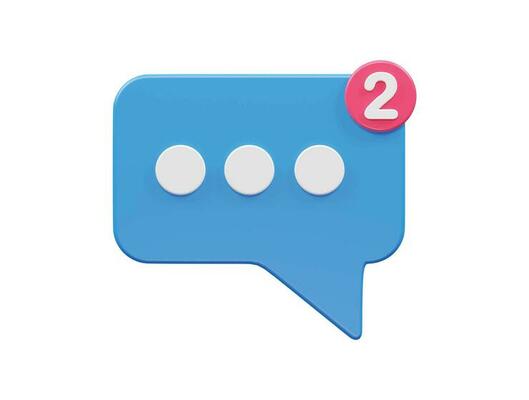 Message icon 3d render