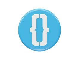 Html icon 3d rendering illustration vector